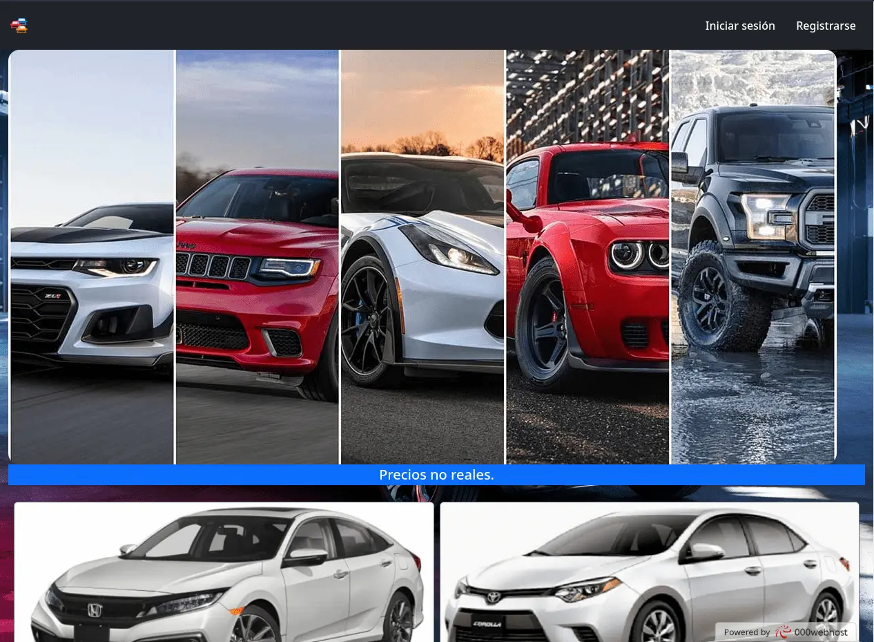 Imagen de proyecto sobre alquiler de carros